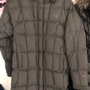 NORTH FACE LONG GREY PARKA!!!!!!! XS size